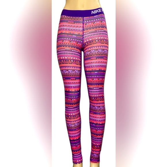 Nike Pants - Nike Pro Multicolor Geometric Dri-FIT Leggings Women’s Small